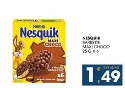 SeBón Supermercati Nesquik barrette maxi choco offerta