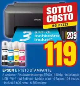 Schiavotto Epson ET-1810 stampante offerta