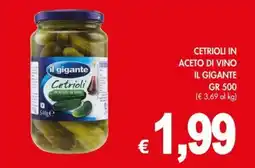 PrestoFresco Cetrioli in aceto di vino il gigante offerta
