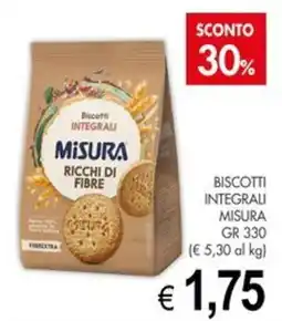 PrestoFresco Biscotti integrali Misura offerta