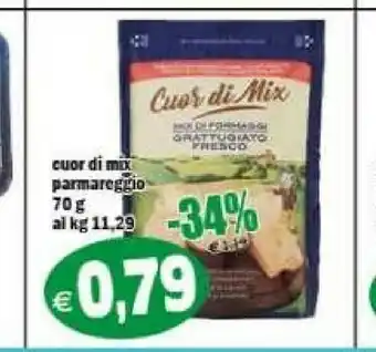 Ipercarni Cuor di mix mix di formaggio grattuggiato fresco 70 g(ml) offerta