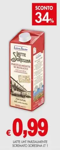 PrestoFresco Latte UHT parzialmente scremato SoreSina offerta