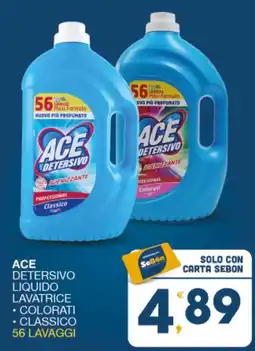 SeBón Supermercati Ace Detersivo Liquido Lavatrice offerta
