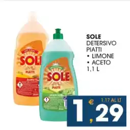 SeBón Supermercati Sole detersivo piatti offerta