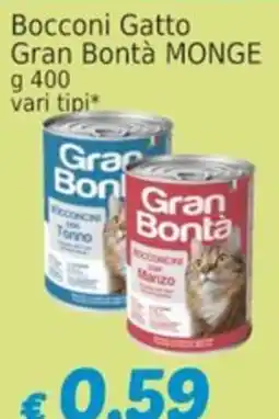 Market Ingross Bocconi Gatto Gran Bontà MONGE offerta