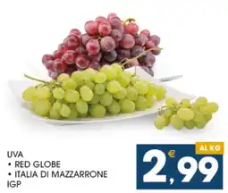 SeBón Supermercati Uva red globe italia di mazzarrone igp offerta