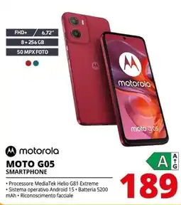 Comet motorola moto g05 smartphone offerta