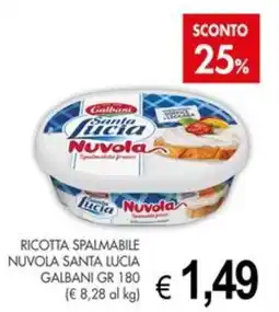 PrestoFresco Ricotta spalmabile Nuvola Santa Lucia offerta