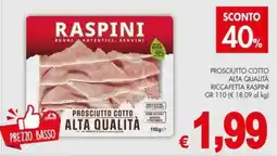 PrestoFresco Prosciutto cotto alta qualità Raspini offerta