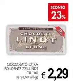 PrestoFresco Cioccolato extra fondente 72% Lindt offerta