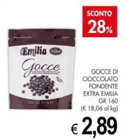 PrestoFresco Gocce di cioccolato fondente extra emilia offerta