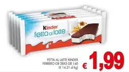PrestoFresco Fetta al latte Kinder offerta