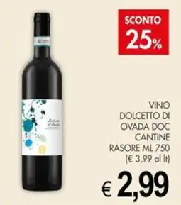 PrestoFresco Vino Dolcetto di Ovada DOC Cantine Rasore offerta