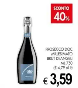 PrestoFresco Prosecco Doc Millesimato Brut Deangeli offerta
