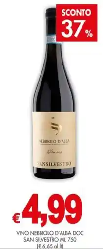 PrestoFresco Vino Nebbiolo d'Alba Doc San Silvestro offerta