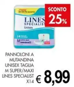PrestoFresco Pannoloni a mutandina unisex lines specialist offerta