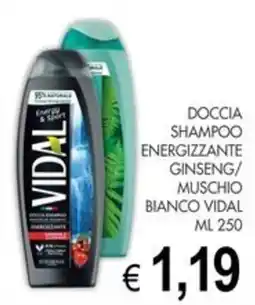 PrestoFresco Doccia shampoo energizzante ginseng/muschio bianco Vidal offerta