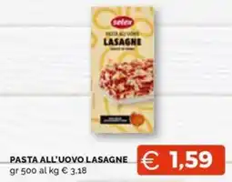 Maxisconto selex pasta all'uovo lasagne offerta