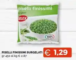 Maxisconto Piselli finissimi surgelati SELEX offerta
