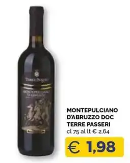 Maxisconto Montepulciano d'Abruzzo Doc Terre Passeri offerta