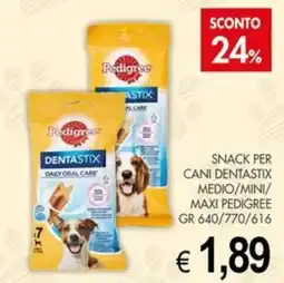 PrestoFresco Snack per cani Dentastix Pedigree offerta