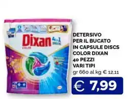 Maxisconto Detersivo per il bucato in capsule discs color dixan offerta