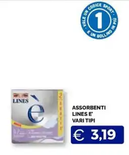 Maxisconto Assorbenti Lines e' offerta