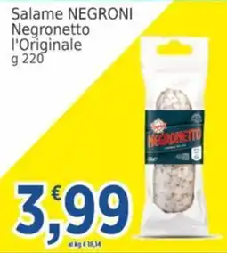 Market Ingross Salame Negroni Negronetto l'Originale offerta