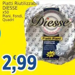 Market Ingross Piatti Riutilizzabili Diesse offerta