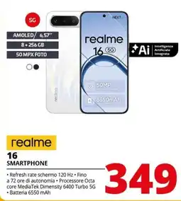 Comet realme 16 smartphone offerta