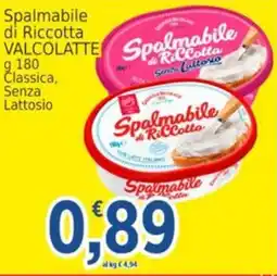 Market Ingross Spalmabile di Ricotta VALCOLATTE offerta