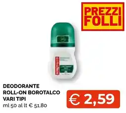 Mercatò Extra Deodorante roll-on borotalco offerta