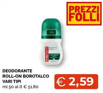 Deodorante roll-on borotalco