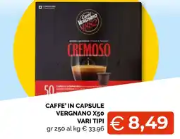 Mercatò Extra Caffè in capsule Vergnano offerta