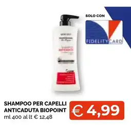 Mercatò Extra Shampoo per capelli anticaduta Biopoint offerta