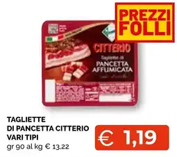 Mercatò Extra Tagliette di pancetta Citterio offerta