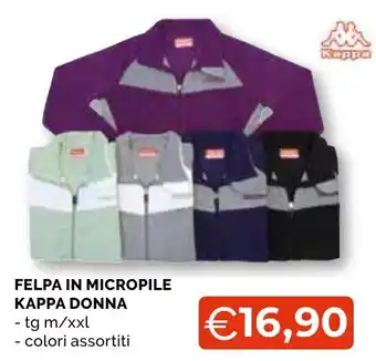Felpe in micropile Kappa donna