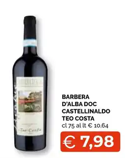 Mercatò Extra Barbera d'Alba Doc Castellinaldo Teo Costa offerta