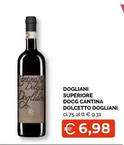 Mercatò Extra Dogliani superiore docg cantina dolcetto dogliani offerta