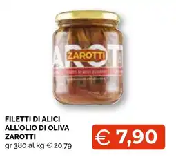Mercatò Extra Filetti di alici all'olio di oliva Zarotti offerta