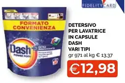 Mercatò Extra Detersivo per lavatrice in capsule Dash offerta