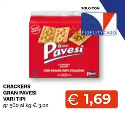 Mercatò Big Crackers Gran Pavesi offerta