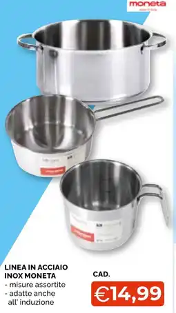 Mercatò Big Linea in acciaio inox Moneta offerta