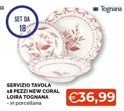 Mercatò Big Servizio tavola New Coral Loira Tognana offerta