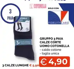 Mercatò Big Calze corte uomo Cotonella offerta
