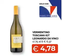 Mercatò Big Vermentino Toscana IGT Leonardo da Vinci offerta