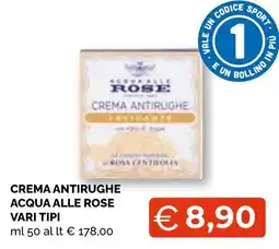 Mercatò Big Crema antirughe acqua alle rose offerta