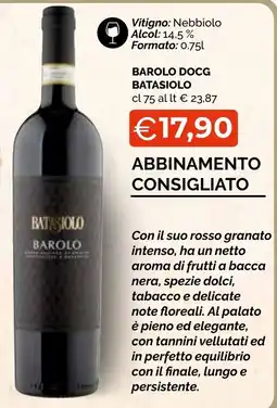Mercatò Extra Barolo docg Batasiolo offerta