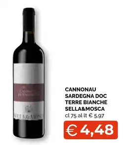 Mercatò Extra Cannonau Sardegna Doc Terre Bianche Sella&Mosca offerta
