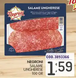 Eurocash Negroni salame ungherese offerta